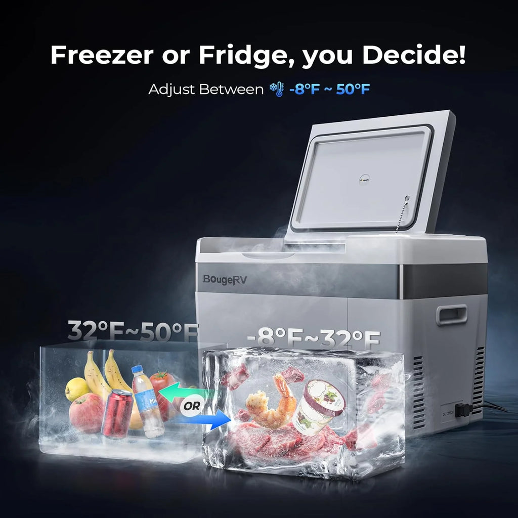 12 Volt Refrigerator 12V Car Fridge 23 Quart Portable Freezer Compressor Cooler 12/24V DC 110~240 Volt AC for Truck Van RV Camper SUV Travel Camping Road Trips Tailgating -7��~50��