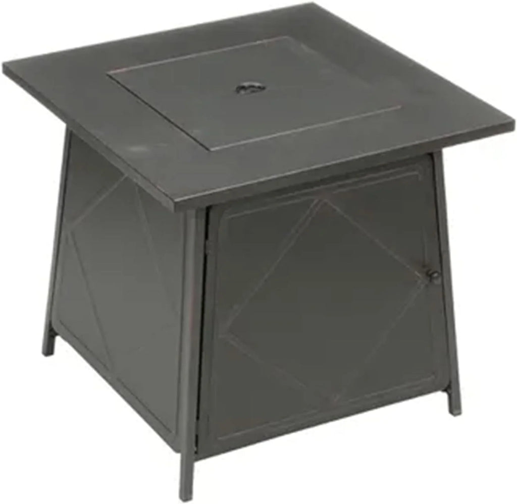 Four Seasons Patio Dual Heat 50,000 BTU Square Gas Fire Pit