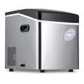 Portable Ice Maker 50 lb. Daily, 12 Cubes in Under 7 Minutes - Compact Countertop Design - 3 Size Bullet Shaped Ice - for Kitchen/Office/RV/Bar - Stainless Steel