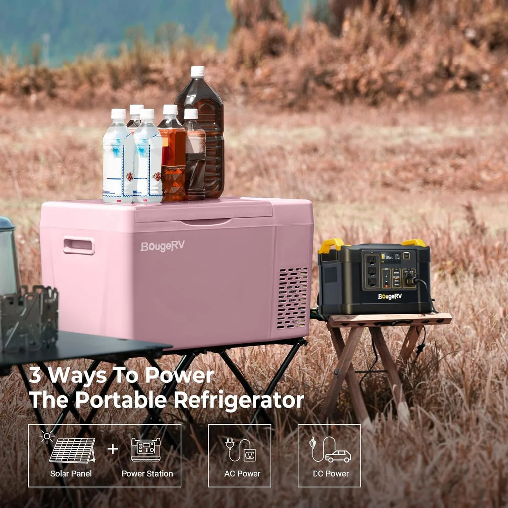12 Volt Refrigerator 12V Car Fridge 23 Quart Portable Freezer Compressor Cooler 12/24V DC 110~240 Volt AC for Truck Van RV Camper SUV Travel Camping Road Trips Tailgating -7��~50��