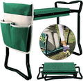Garden Cart Outdoor Rolling Garden Workseat with Wheels, Heavy Duty Garden Tool Cart with Extendable Handle and Storage for Seniors Yard Gardening Work
