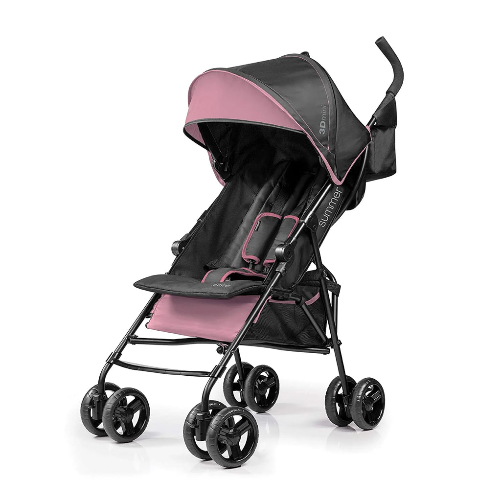 Convenience Stroller, Blue/Black Lightweight Infant Stroller with Compact Fold