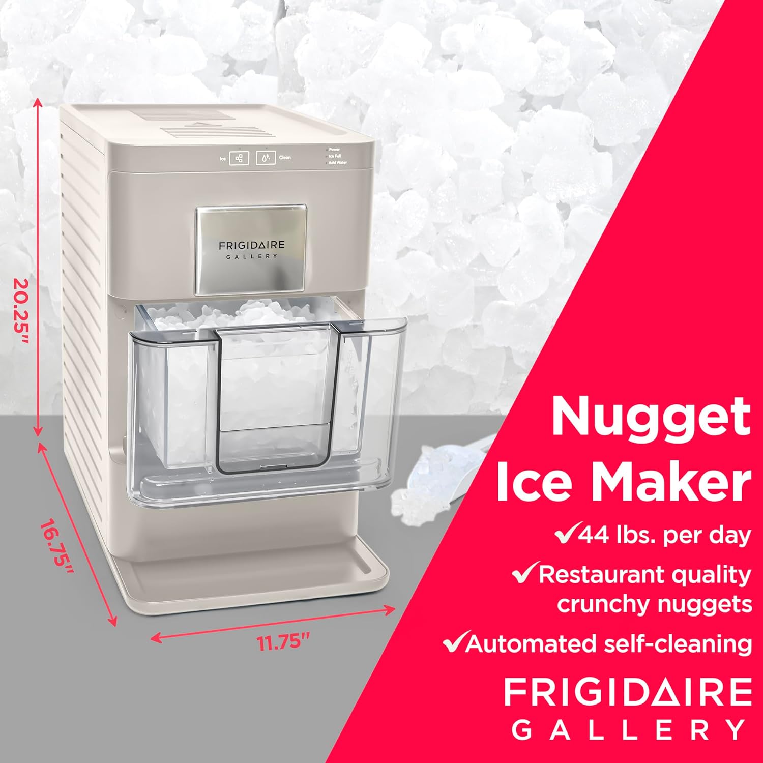 Frigidaire Gallery Nugget Ice Maker, 44lbs per Day