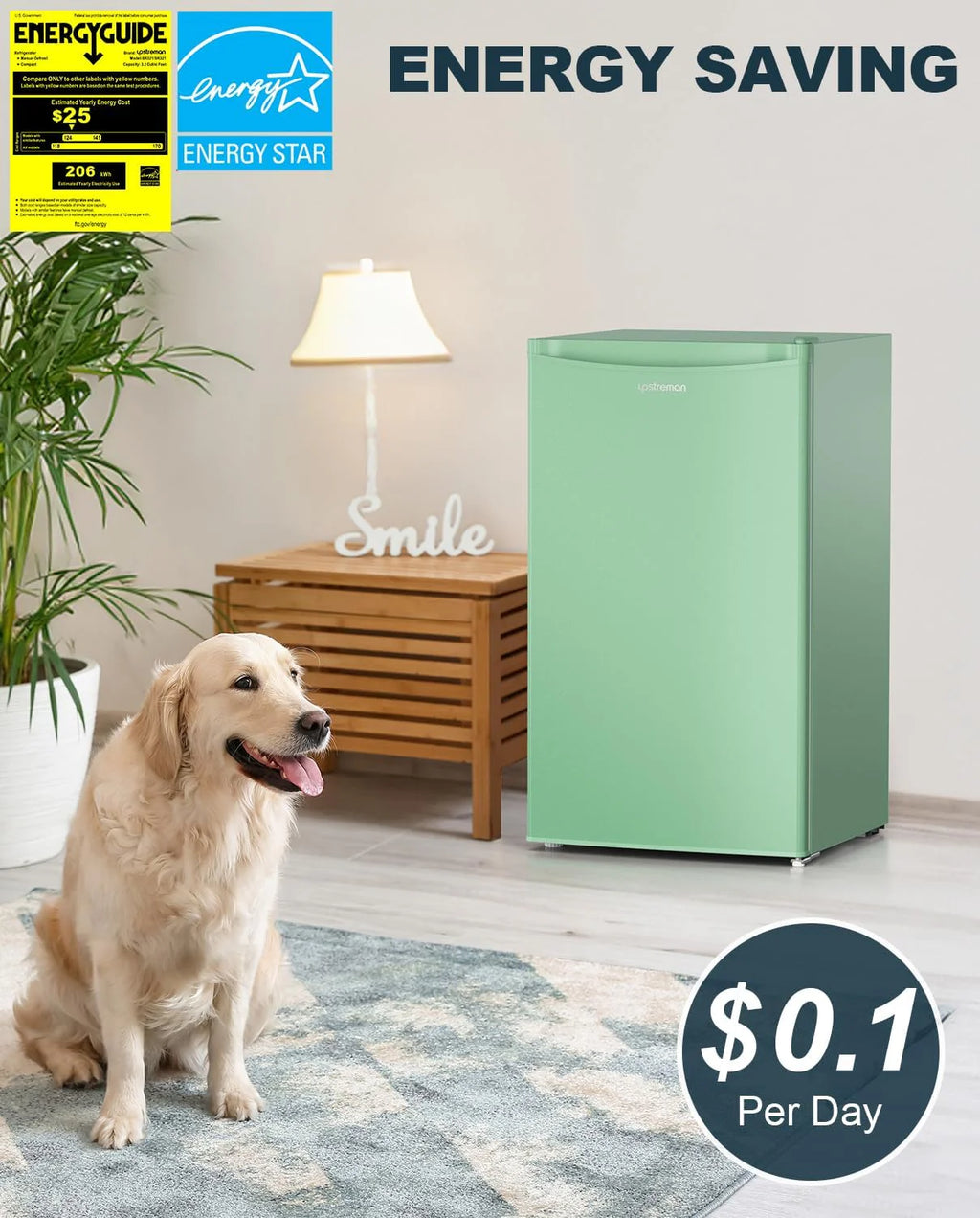 3.2 Cu.Ft Mini Fridge with Freezer �� Single Door Compact Refrigerator for Dorm, Bedroom, or Office �� Adjustable Thermostat, Black