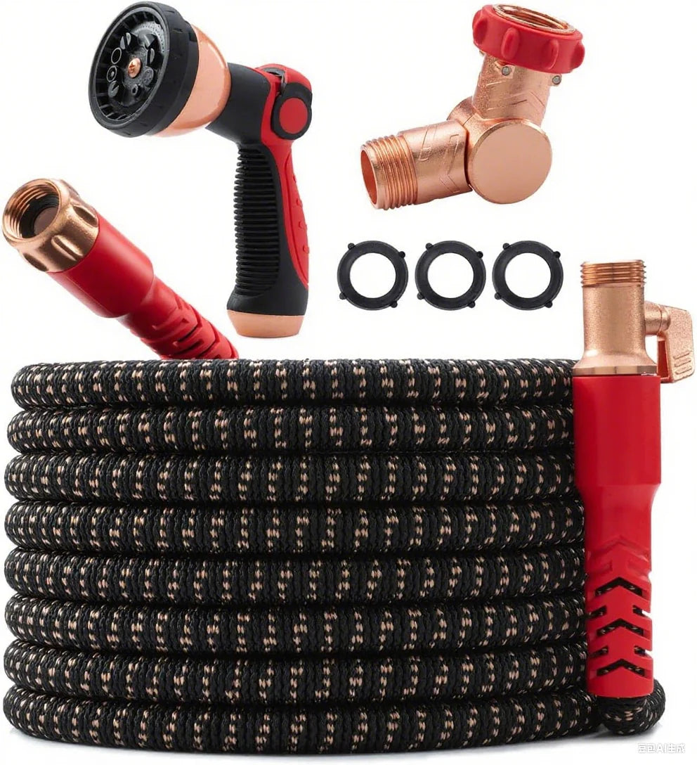 Copper Head w/New Pocket Pivot Expandable Garden Hose 100FT, AS-SEEN-ON-TV, Swivels 360��, Advanced Tri-Tex Tubing & Force Field Jacket, 3X Stronger, Lead-Free, No-Kink, Anti-Burst w/APT