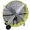 42�测�� Belt Drive Drum Fan; Industrial, Garage, Shop, High Speed 2-Speed, Durable, Cut-Off Protection, Easy Mobility Rubber Wheels; SAFETY YELLOW.