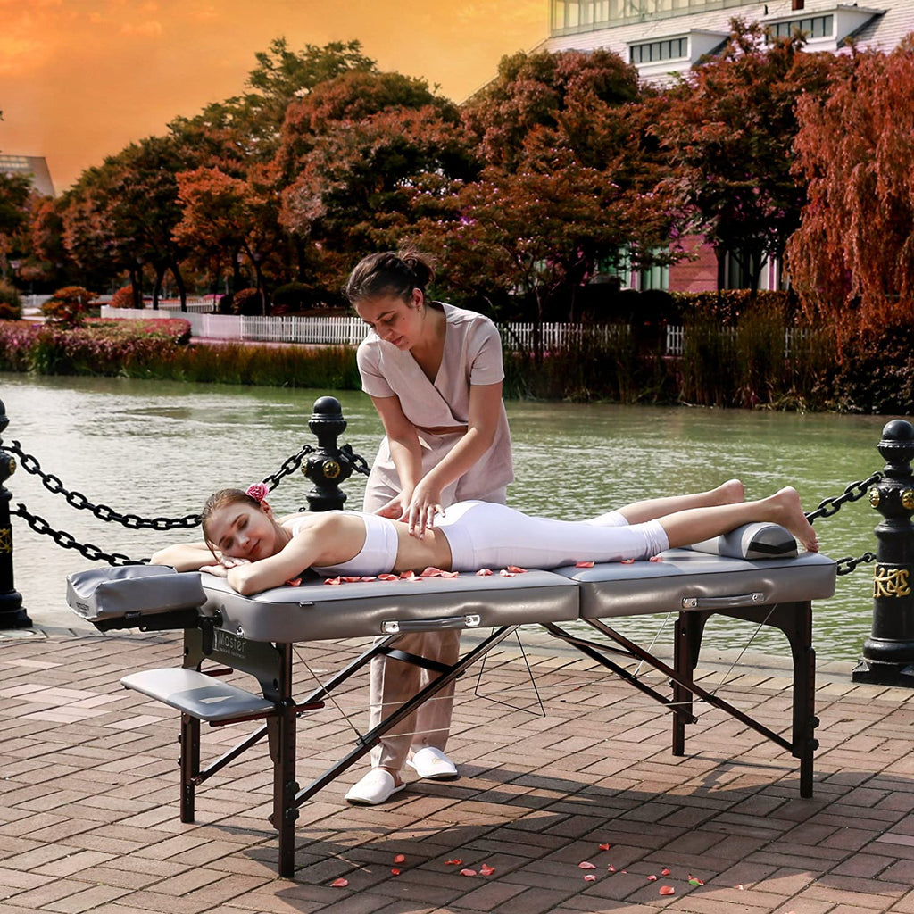 30�测�� Massage Table Package with 3�测�� Memory Foam,Dove Grey