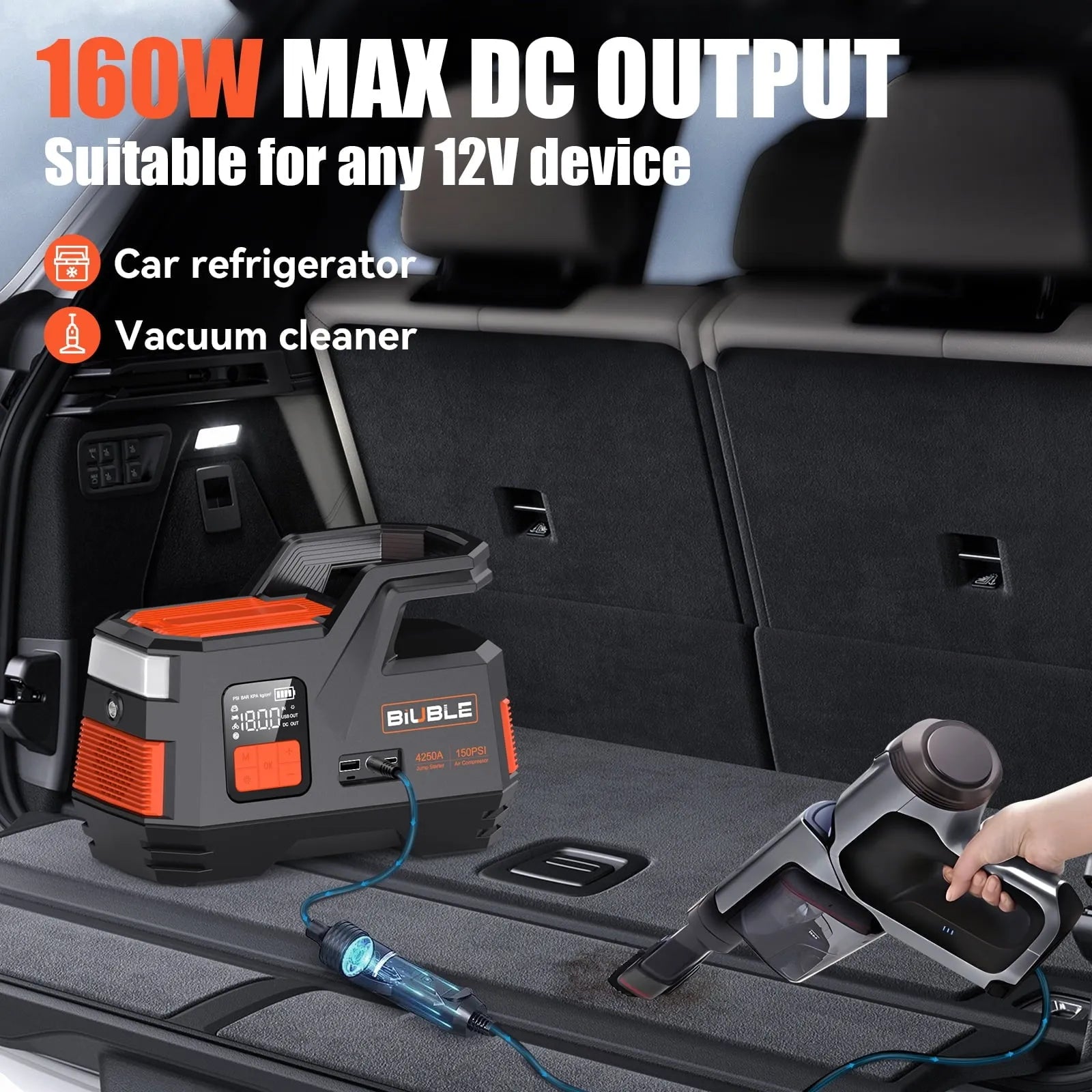 Car Jump Starter with Air Compressor, 4500A Peak 26800mAh 12V Auto with 150PSI Tire Inflator锛�up to All Gas or 10.0L Diesel Engine锛�