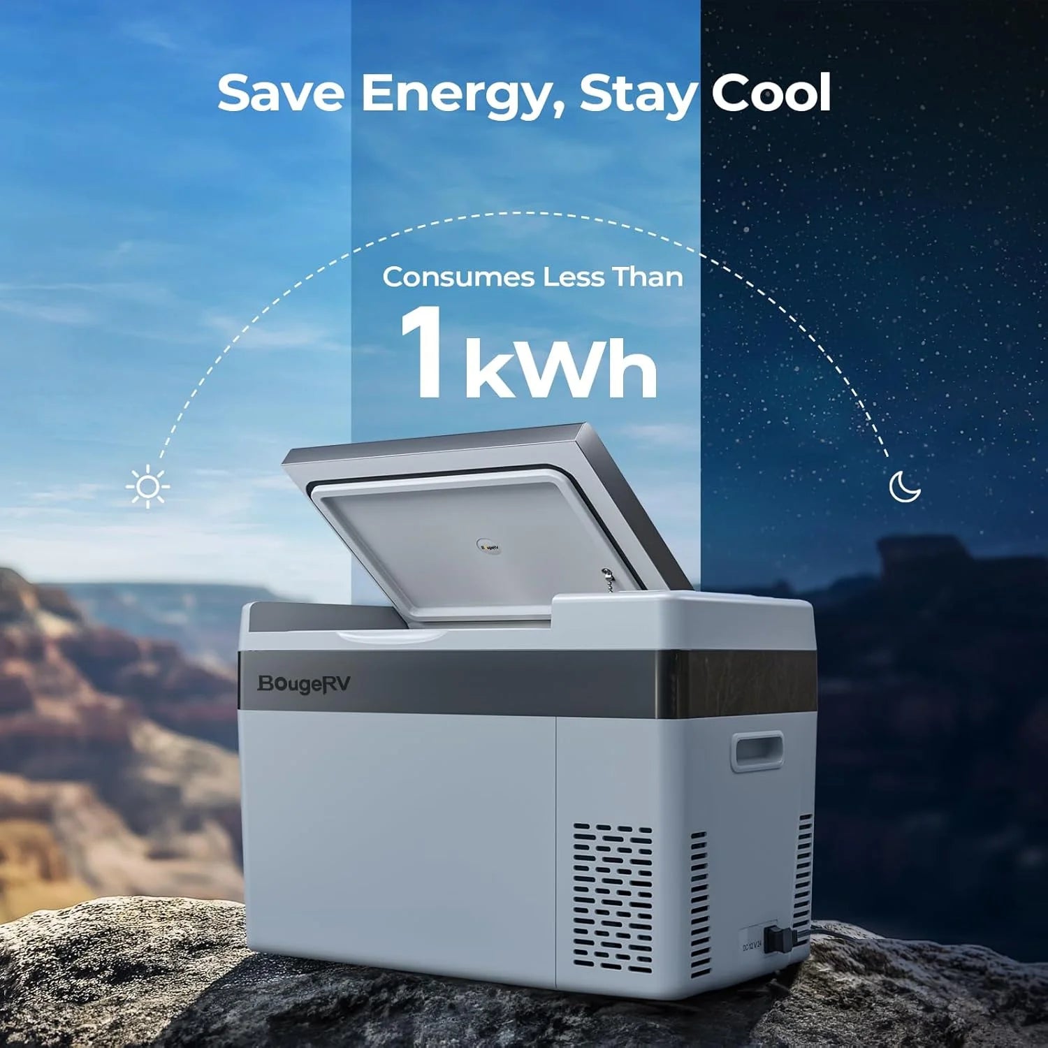 12 Volt Refrigerator 12V Car Fridge 23 Quart Portable Freezer Compressor Cooler 12/24V DC 110~240 Volt AC for Truck Van RV Camper SUV Travel Camping Road Trips Tailgating -7��~50��